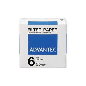 Advantec 정량/경질(Quantitative/Hardened) 여과지 filter paper No.6 55mm/No.6 70mm/No.6 90mm/No.6 110mm/No.6 125mm/No.6 150mm/No.6 185mm/No.6 240mm